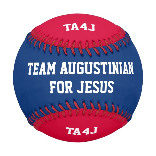 Personalisiert TEAM JESUS Monogram Baseball (Vorderseite)