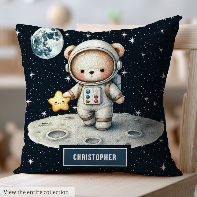 Personalisiert Teddy Bear Astronaut Pillow Baby Bo Kissen (Personalized Teddy Bear Astronaut Pillow Baby Boy)