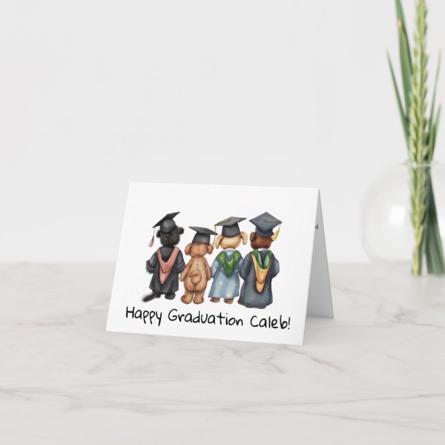 Personalisiert Teddy Bear Kindergarten Abschluss Karte (Vorderseite)
