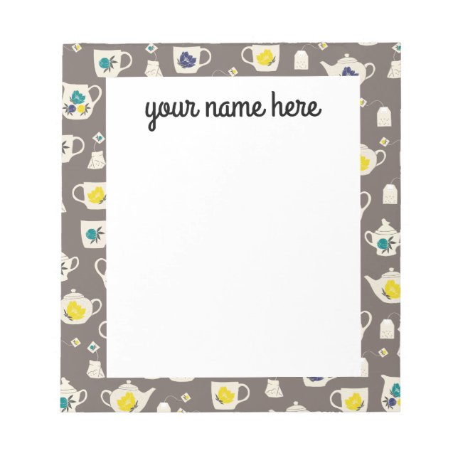 Personalisiert Tee Lover Notepad Notizblock (Vorderseite)