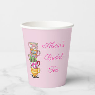 Personalisiert Tee-Party-Brautparty-Papieraufnahme Pappbecher