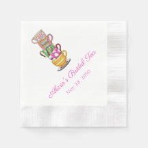 Personalisiert Tee Party Napkins Bridal