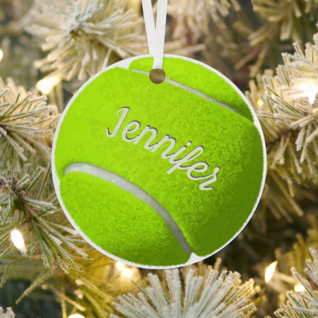 Personalisiert Tennis Ball Ornament Aus Metall (InSitu)