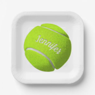 Personalisiert Tennis Ball Pappteller