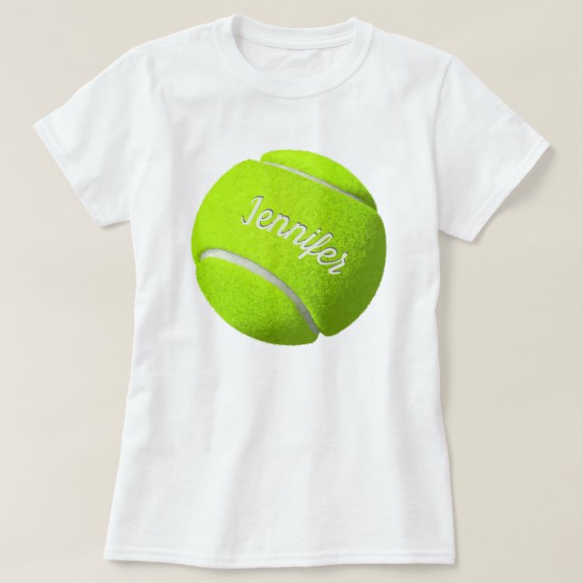 Personalisiert Tennis Ball T-Shirt (Design vorne)