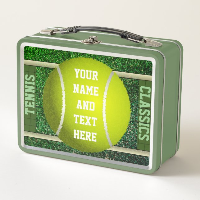 Personalisiert Tennis Classics Metal Lunchbox (Vorderseite)