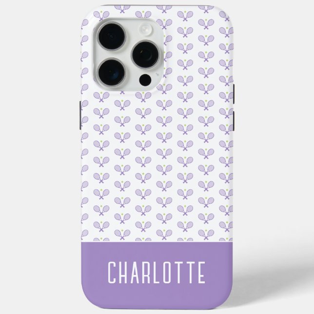 Personalisiert Tennis Pattern Individuelle Name Te Case-Mate iPhone Hülle (Rückseite)