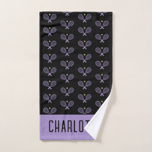 Personalisiert Tennis Pattern Individuelle Name Te Handtuch