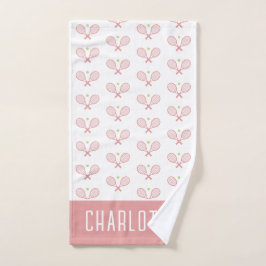 Personalisiert Tennis Pattern Individuelle Name Te Handtuch