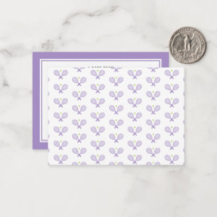 Personalisiert Tennis Pattern Individuelle Name Te Mitteilungskarte