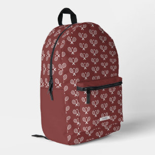 Personalisiert Tennis Pattern Tennis Player Bedruckter Rucksack