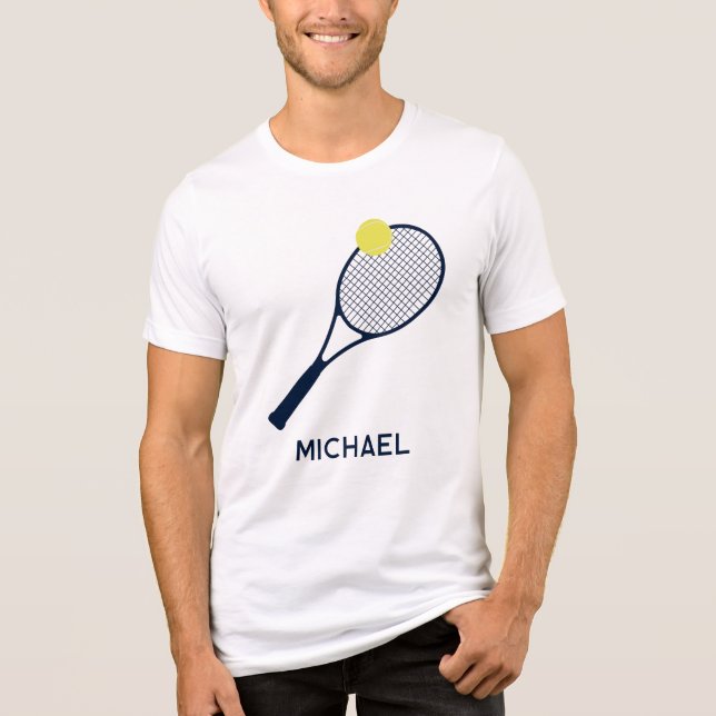 Personalisiert Tennis Player Club Mitglied Tri-Blend Shirt (Vorderseite)