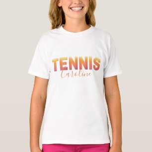 Personalisiert Tennis Player Girl Individuelle Nam T-Shirt