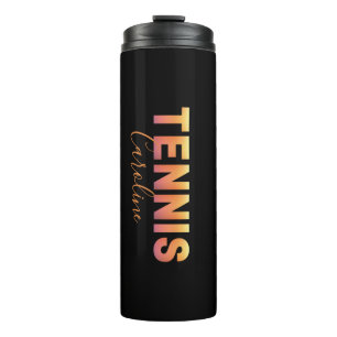 Personalisiert Tennis Player Girl Individuelle Nam Thermosbecher