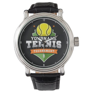 Personalisiert Tennis Player NAME Varsity Turnier Armbanduhr