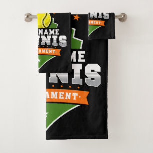 Personalisiert Tennis Player NAME Varsity Turnier Badhandtuch Set