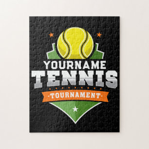 Personalisiert Tennis Player NAME Varsity Turnier Puzzle