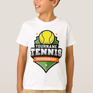 Personalisiert Tennis Player NAME Varsity Turnier T-Shirt