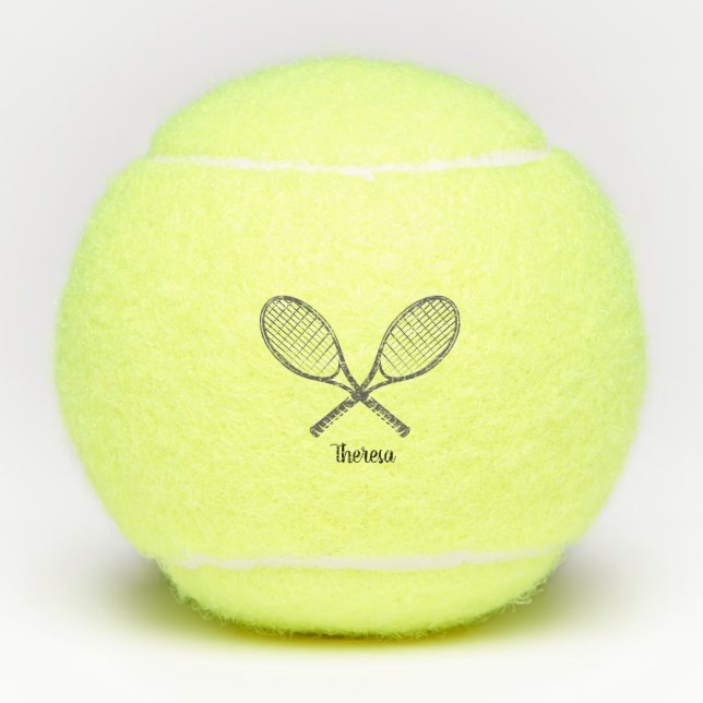 Personalisiert Tennis Rackets Tennis Balls Tennisbälle (Vorderseite)