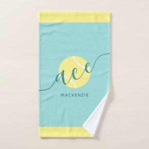 Personalisiert Tennis Sport Aquamarin Handtuch