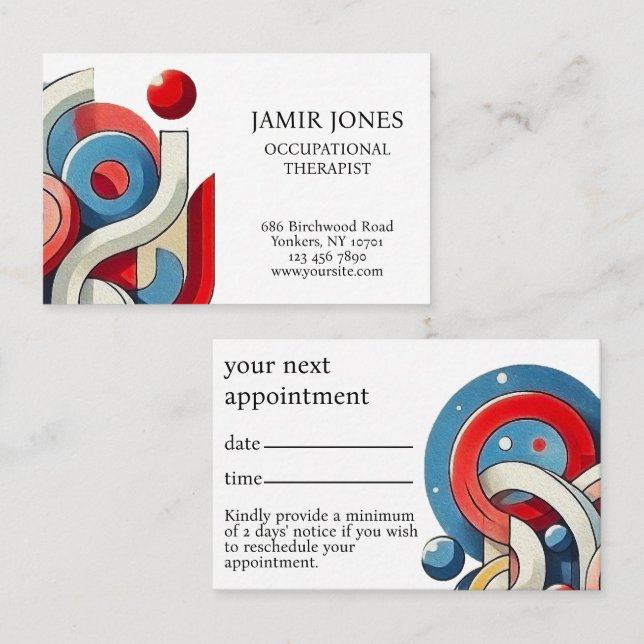 Personalisiert Terminkarte (Vorne/Hinten)