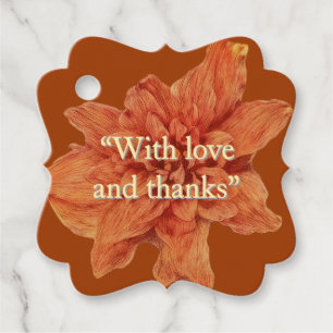 Personalisiert Terracotta Rustikale Hochzeit Geschenkanhänger