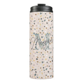 Personalisiert Terrazzo Monogram Thermosbecher