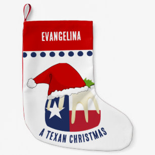 Personalisiert TEXAN CHRISTMAS Pudding Kleiner Weihnachtsstrumpf