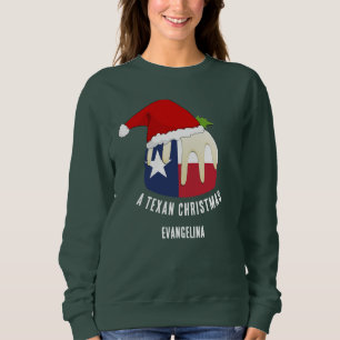 Personalisiert TEXAN CHRISTMAS Pudding Sweatshirt