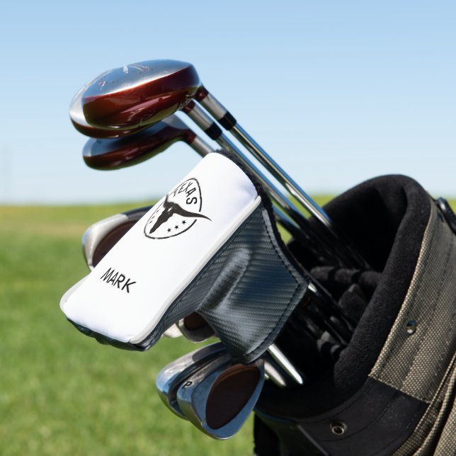 Personalisiert Texas Longhorn Golf Headcover (In Situ)