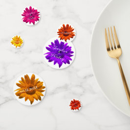 Personalisiert Text Bold Girl Hippie-Blume Cool Konfetti