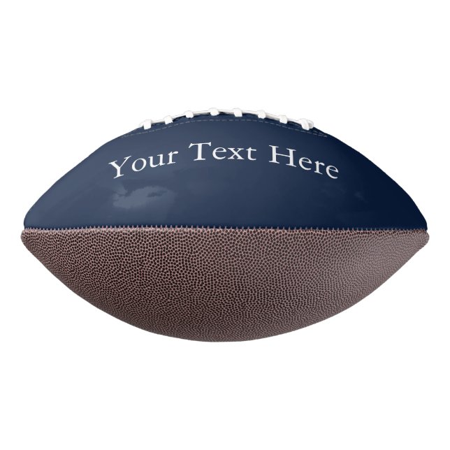 Personalisiert Text Navy White Monogram Gift Football (Gedreht 270)