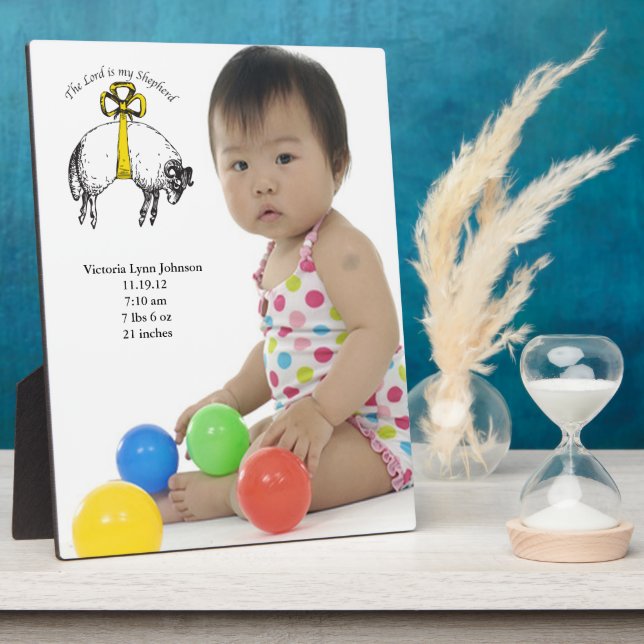 Personalisiert The LORD ist mein Hirte Psalm 23 Fotoplatte (Seite)