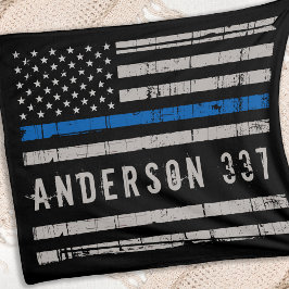 Personalisiert Thin Blue Line Police Fleece Blanke