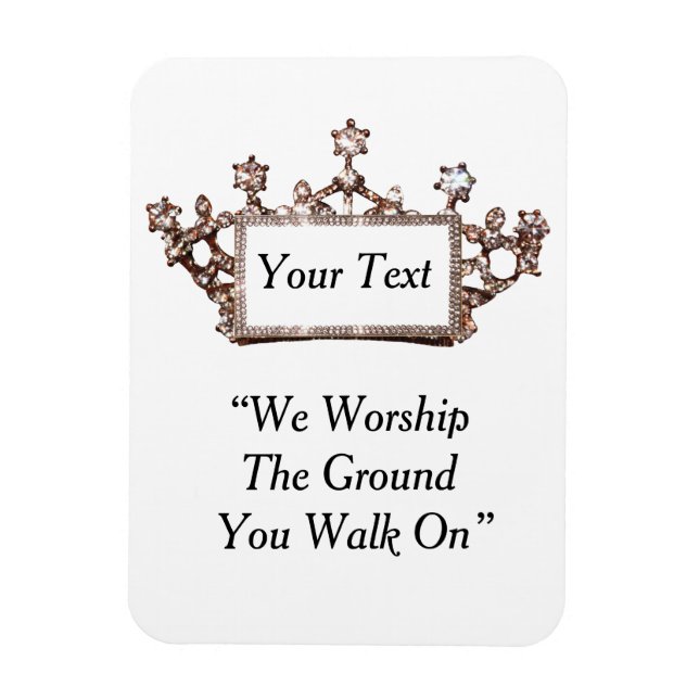 Personalisiert Tiara Magnet (Vertikal)