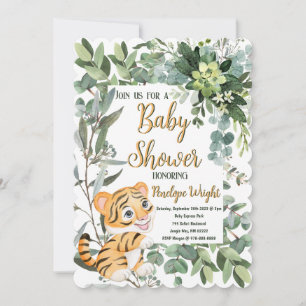 Personalisiert Tiger Jungle Safari Babydusche Einladung