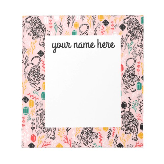 Personalisiert Tiger Notepad Notizblock (Vorderseite)