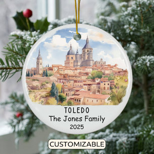 Personalisiert Toledo Ornament, Spanien Keramik Ornament