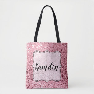 Personalisiert Totbeutel Rose Gold Glitzer