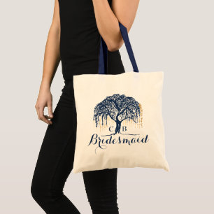 Personalisiert Tote Bag Marine Willow Tree Bridesm Tragetasche
