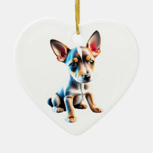 Personalisiert Toy Fox Terrier Puppy Keramik Ornament