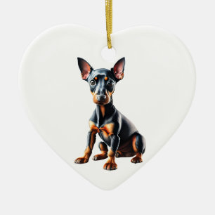 Personalisiert Toy Manchester Terrier Puppy Keramik Ornament
