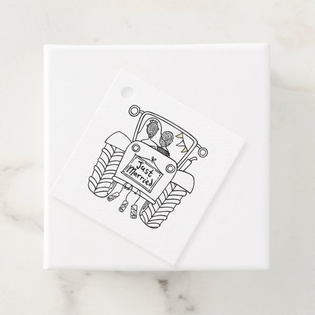 Personalisiert Tractor Country Wedding Gefallen Ta Geschenkanhänger (Beispiel)