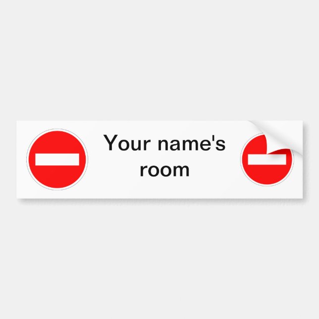 Personalisiert tragen Sie nicht Türzeichen ein Autoaufkleber (Vorne)