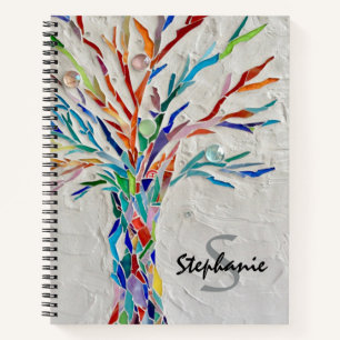 Personalisiert Tree Spiral Notebook Notizbuch
