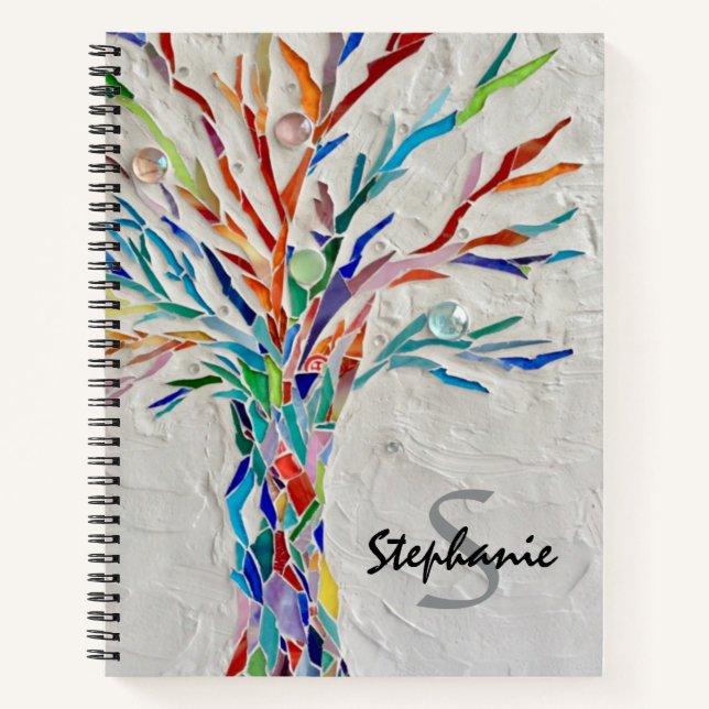 Personalisiert Tree Spiral Notebook Notizbuch (Vorderseite)