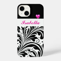 Personalisiert Trendy Black & White iPhone 14 Fall