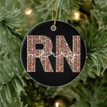 Personalisiert trendy Merry RN Nurse Weihnachten