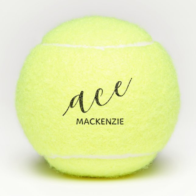Personalisiert trendy Modern Initials ACE Tennisbälle (Vorderseite)