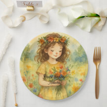 Personalisiert trendy Retro rustikale Aquarellfarb